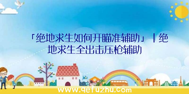 「绝地求生如何开瞄准辅助」|绝地求生全出击压枪辅助